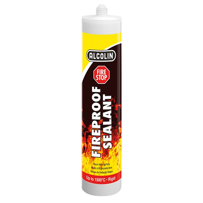 Alcolin Silicone Fireproof Sealant Black 300ml Alberton Hardware
