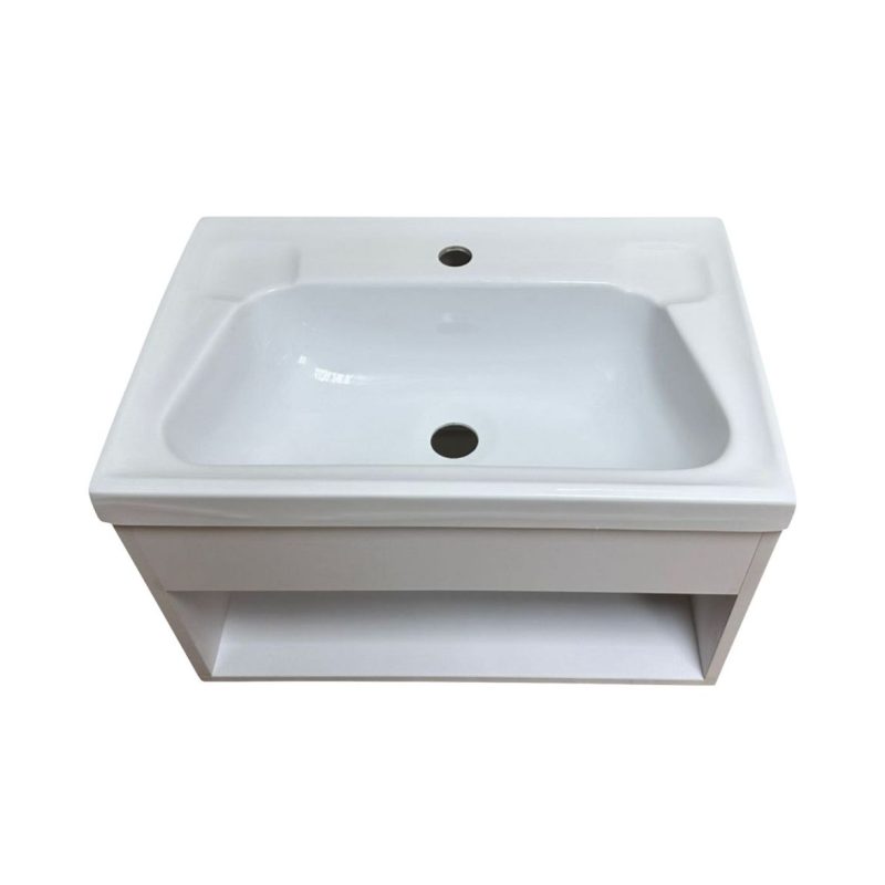 Mkuze Basin White Wall Hung Cabinet 600mm - Image 1