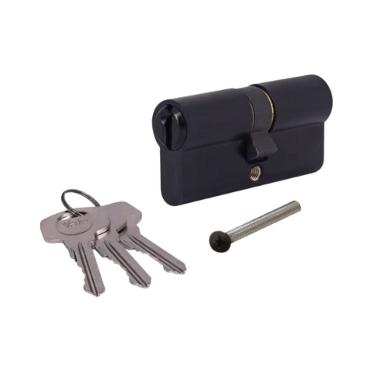 225115 Yale Cylinder Double Black 64mm - Image 1