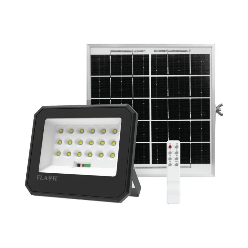 Flash Solar LED Flood Light 3w 300lm & Panel - Image 1