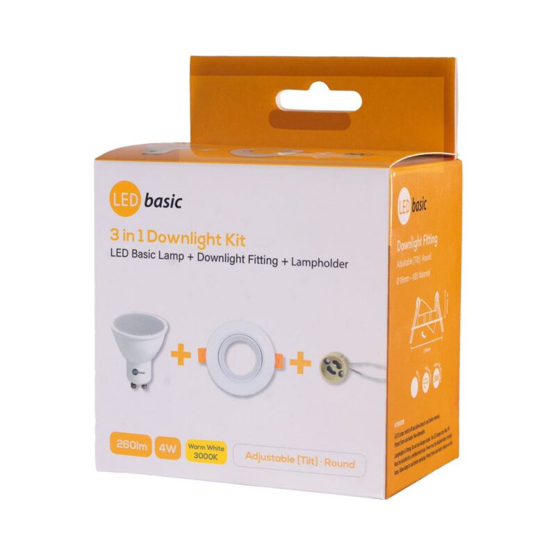 Flash Downlight Kit Daylight 3in1 10pcs - Image 1