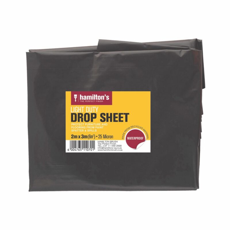 Hamilton Drop Sheet Black 2.0 X 3.0m 25mic - Image 1