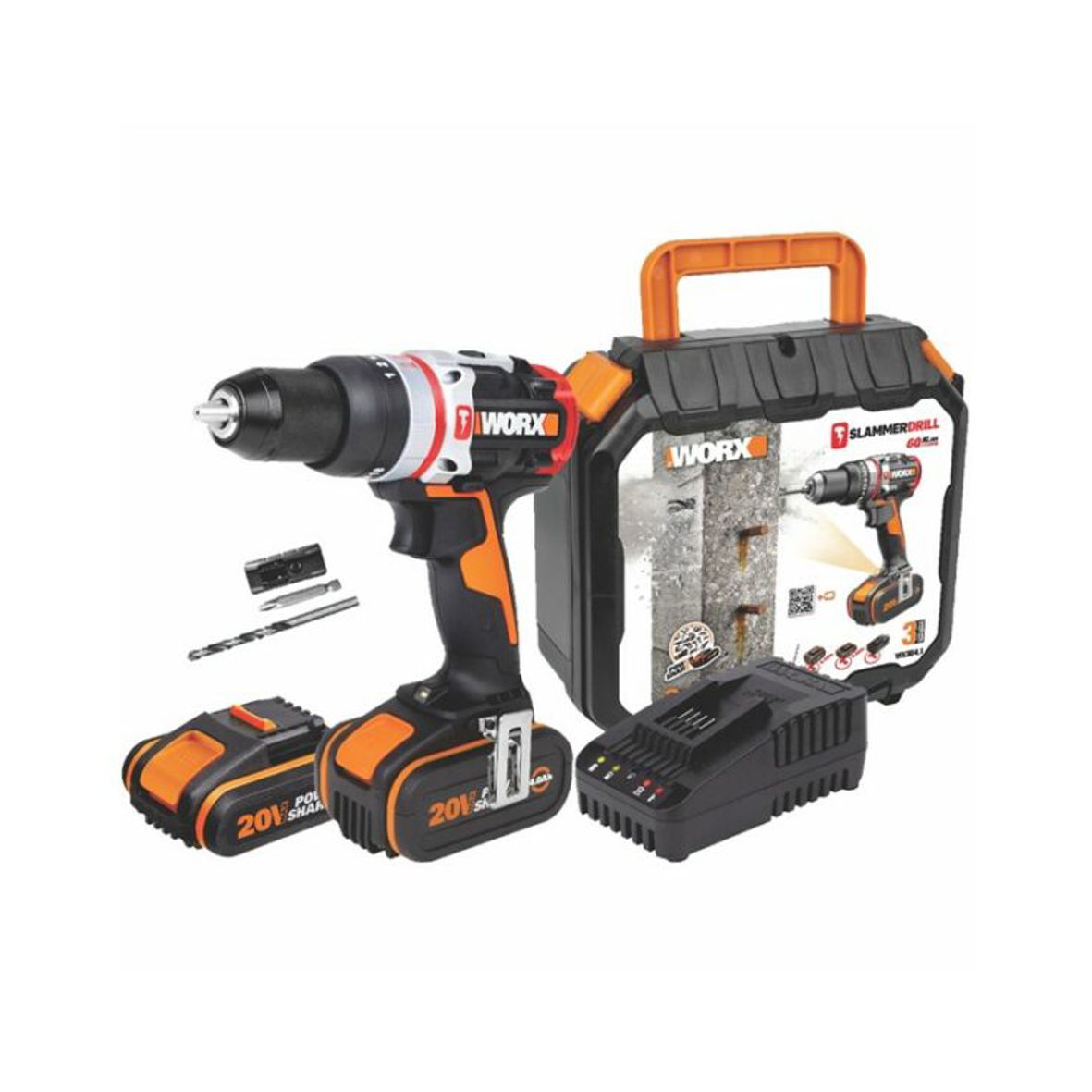 Worx Cordless Slammer Brushless Hammer Drill Kit